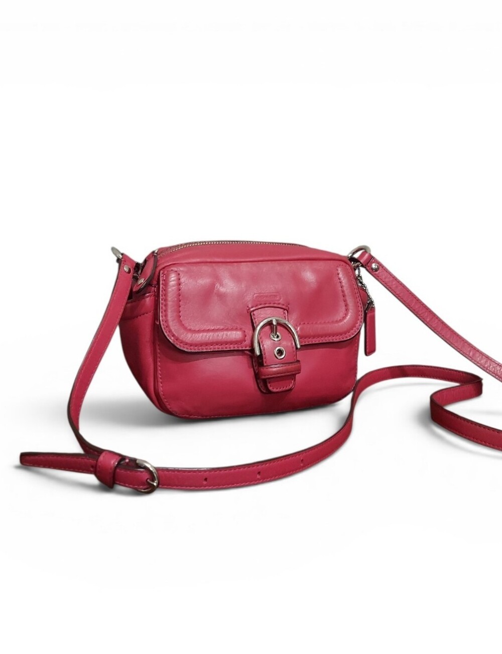 Coach Campbell Soho Flap Buckle Zip Leather Crossbody Camera Bag No. F25150 - Picture 3 of 10
